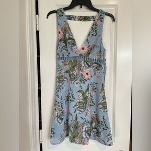 H&M light blue floral dress